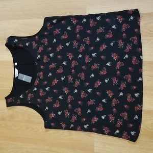 Reitmans floral print sheer tank top XL NWT